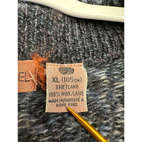 Henry Grethel Men Vintage Shetland Wool Sweater Vest XL Academia Grandpa Diamond - Picture 4 of 8